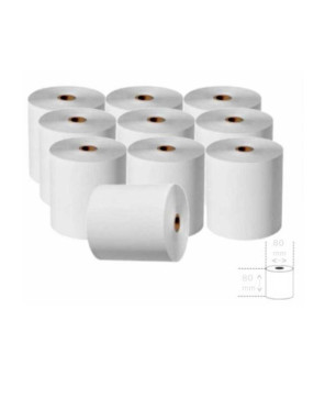 Rolo Papel Térmico 80x80x11mm - Pack 10