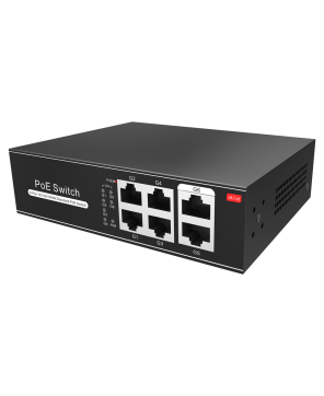 Switch 4 portas RJ45 Gigabit  PoE + 2 RJ45 Uplink - SW0604POE-G-65-E