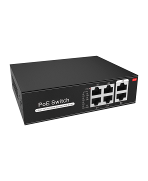 Switch 4 portas RJ45 Gigabit  PoE + 2 RJ45 Uplink - SW0604POE-G-65-E